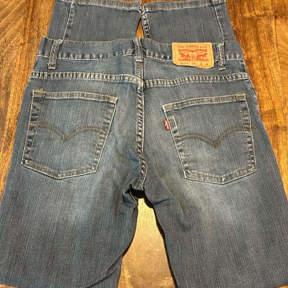 Levis 511 Slim Boys Youth Size 16 Reg 28X28 Jeans Vertical Stretch